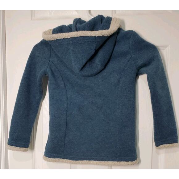 KÜHL Girls XS (5–6) Blue Fleece Jacket Sherpa Trim Full Zip Hoodie - Picture 7 of 9